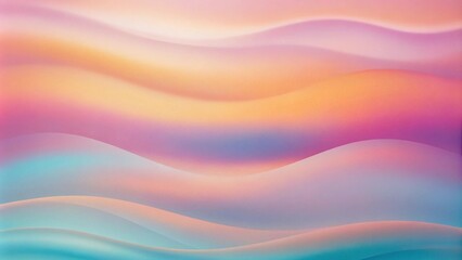 Abstract background with a gradient of colors from blue to pink and yellow with soft waves and...