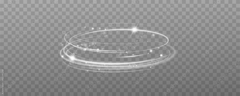 Poster abstract luxury white light rings with trace effect.light frame.vector.magic portal. swirling white 