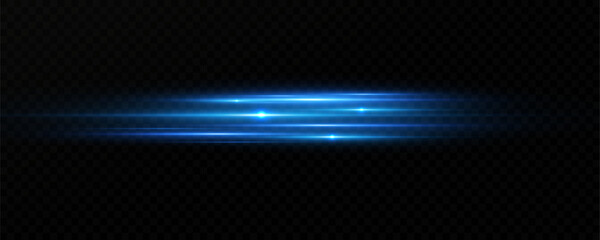 Blue speed lines.Vector.Blue light trails