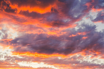 dramatic sunset clouds