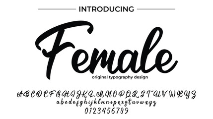 Female Font Stylish brush painted an uppercase vector letters, alphabet, typeface
