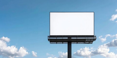 Mockup of an advertising billboard