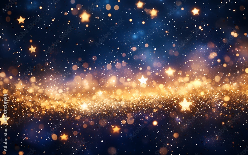 Aufkleber a mesmerizing night sky filled with shimmering stars and twinkling lights, creating a cosmic and mag