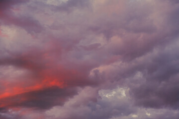 Fototapeta premium colorful and dramatic sunset clouds