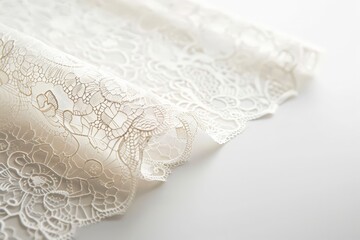 Delicate White Lace Fabric