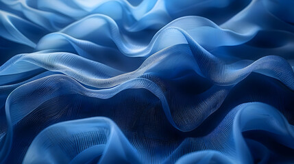 Obraz premium Abstract Blue Wavy Background Image