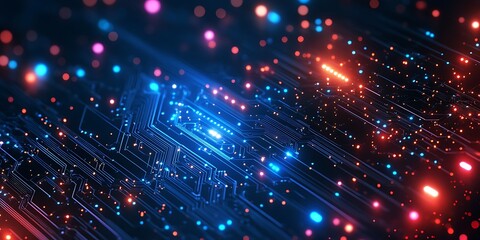 Fototapeta premium AI artificial intelligence technology microchip background