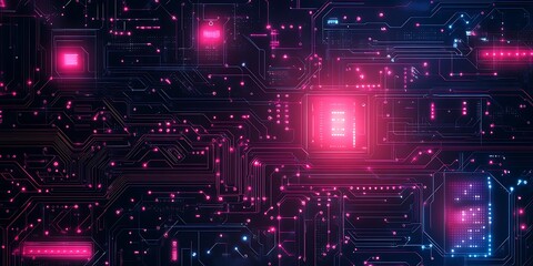 Obraz premium AI artificial intelligence technology microchip background