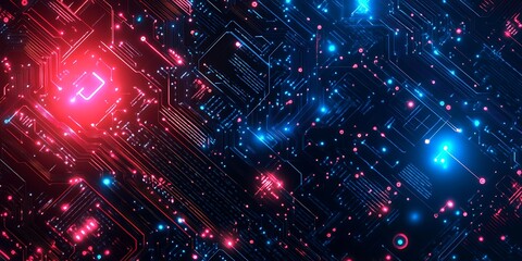 Fototapeta premium Digital Electrical Board Background