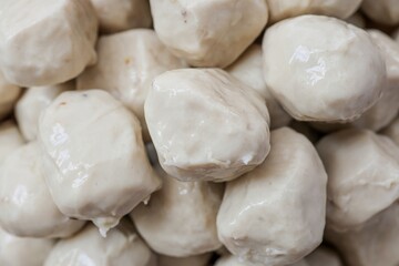 Close up Pork meatballs top view food 