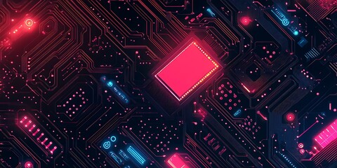 Obraz premium Digital Electrical Board Background