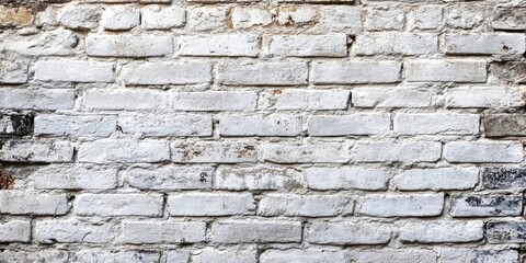 Obraz premium Rustic Vintage White Brick Wall Texture Background Featuring Copy Space