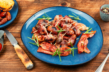 Gourmet bacon wrapped dates