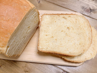 手作りの食パン、俯瞰