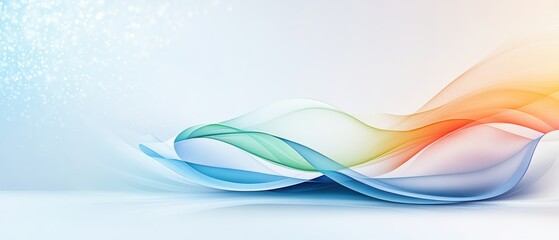 A vibrant abstract wave design featuring soft colors and smooth gradients, perfect for background or artistic projects.