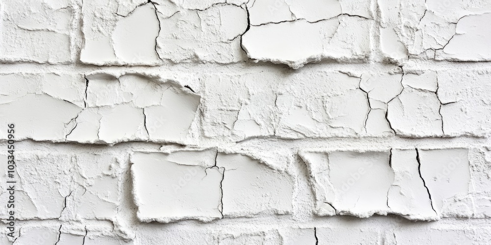Aufkleber textured white brick wall with a stucco pattern. abstract background featuring a plaster decorative 