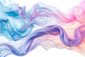 Abstract Colorful Swirls Isolated On White Background