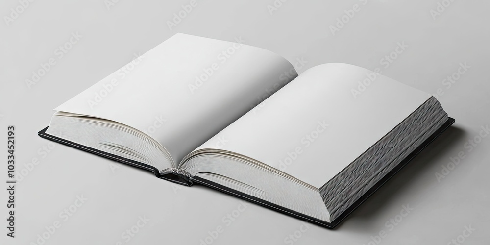 Poster book mockup with isolated background design