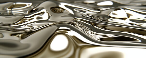 Metallic Surface Reflection in Abstract Style