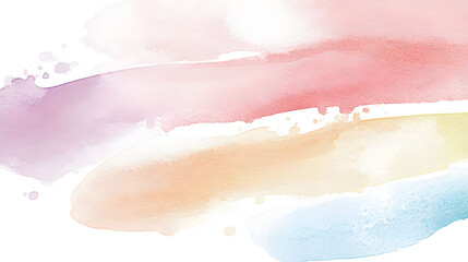 Fototapeta premium Vibrant chalk and watercolor rainbow design, set against a clean white background, high-resolution artwork for colorful visuals.