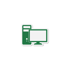 Personal computer, PC icon isolated on transparent background