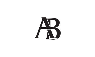 ab logo, ab initials design, ab letter logo,