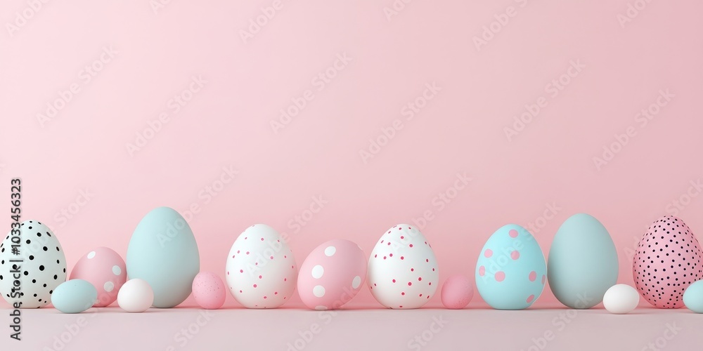 Poster easter eggs and blank space for your product or text decoration.