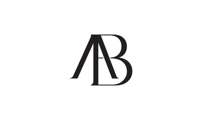 ab logo, ab initials design, ab letter logo,