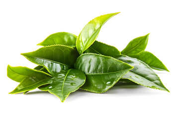 Obraz premium fresh basil isolated on white. Generative AI