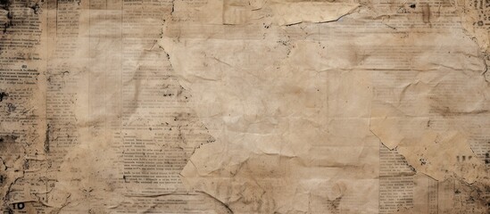 Old newspaper background, grunge vintage paper texture.