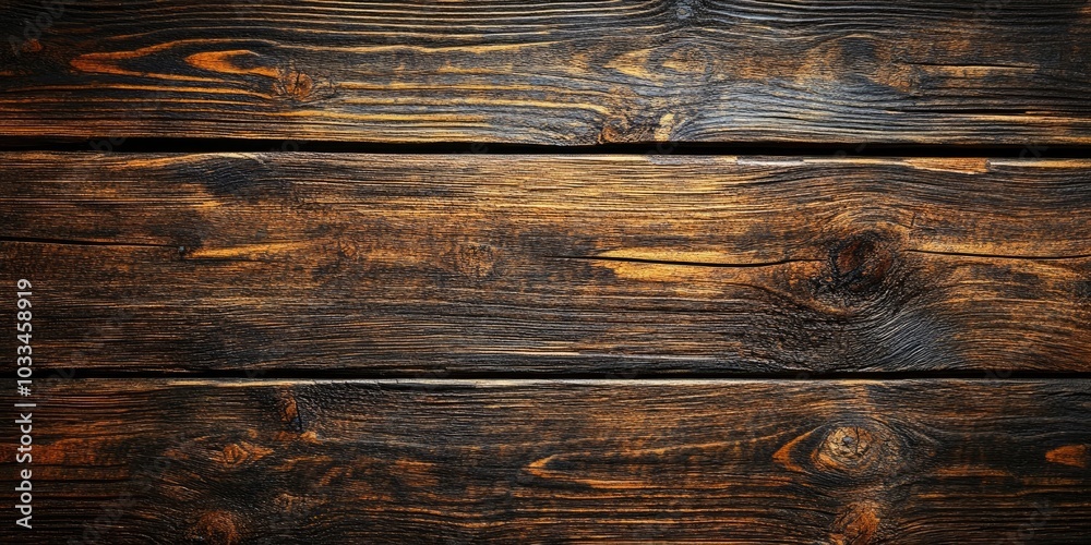 Fototapete brown rustic wooden backdrop featuring an aged texture. top view of an empty table, copy space.