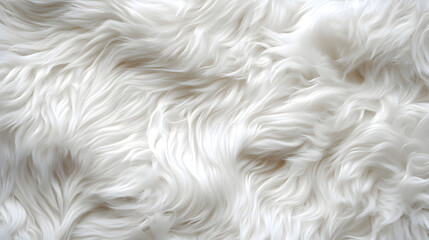 The white fur is messy in various directions. Generative AI