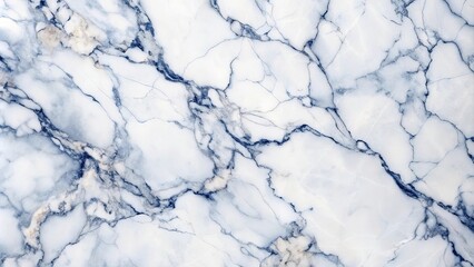 Abstract Veining of White and Blue Marble with a Subtly Textured Surface