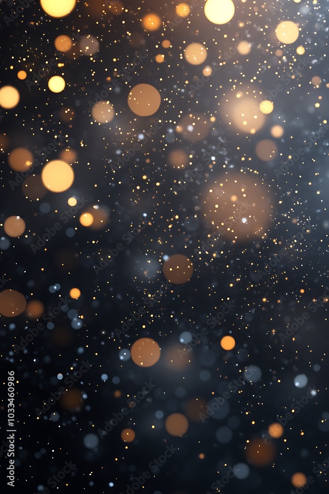 Leinwandbilder a dazzling display of shimmering golden and white particles against a dark background, creating a ma