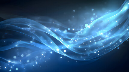 Fototapeta premium abstract blue background with waves. Generative AI