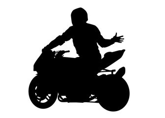 Sport big bike on white background