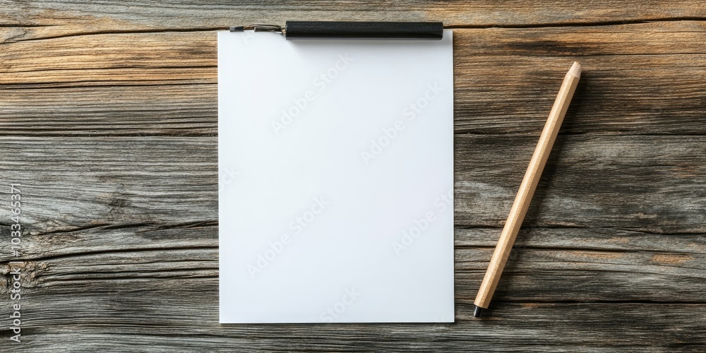 Aufkleber white empty space for writing messages on a wooden surface