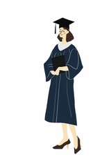 Woman graduated person graduation clothing.
