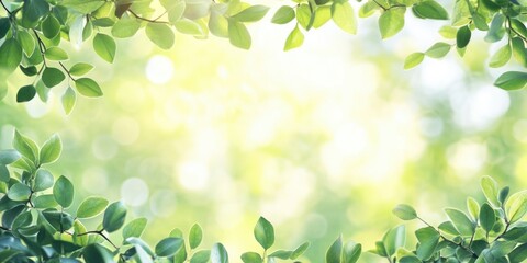 Obraz premium Green nature with copyspace suitable for use as a background or wallpaper.
