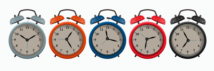 realistic weaker clock alarm concept isolated. Eps