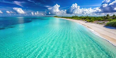 Crystal clear water and pristine beaches of Turks and Caicos in the amazing Caribbean