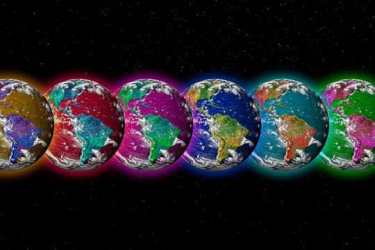 Parallel worlds, conceptual illustration