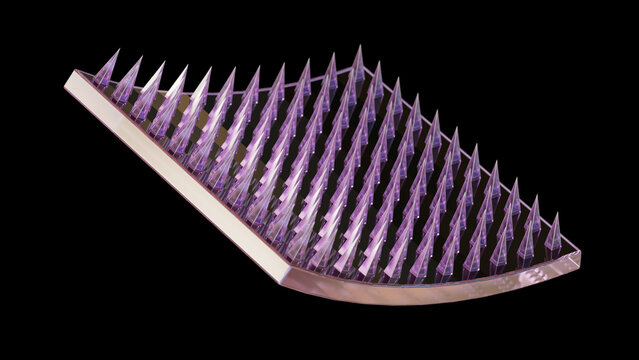 Flexible microneedle mRNA vaccine patch, illustration