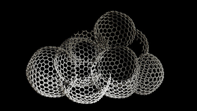 Graphene mesosponge, illustration