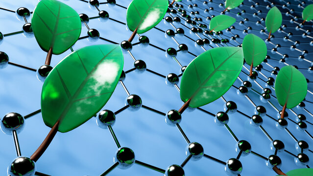 Green nanomaterials, conceptual illustration