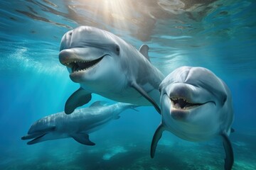 Fototapeta premium Dolphin outdoors animal mammal.