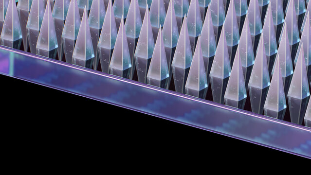 Microneedle mRNA vaccine, illustration