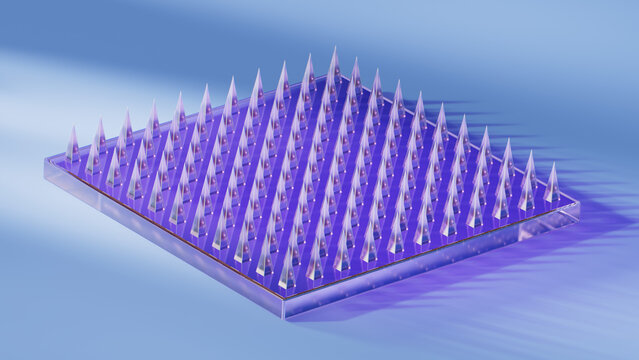 Printed mRNA vaccine patch, Illustration
