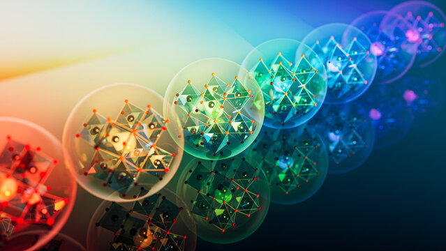 Perovskite quantum dot, conceptual illustration