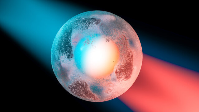 Perovskite quantum dot, conceptual illustration